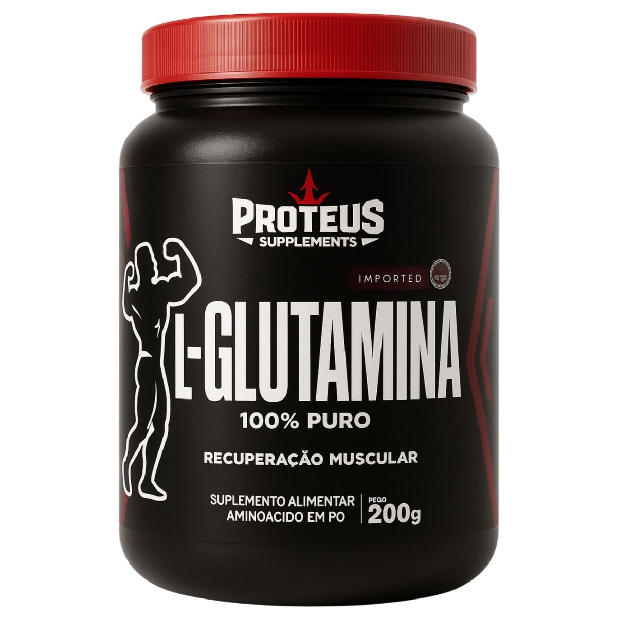 L-Glutamina 100% Puro - Pote de 200G