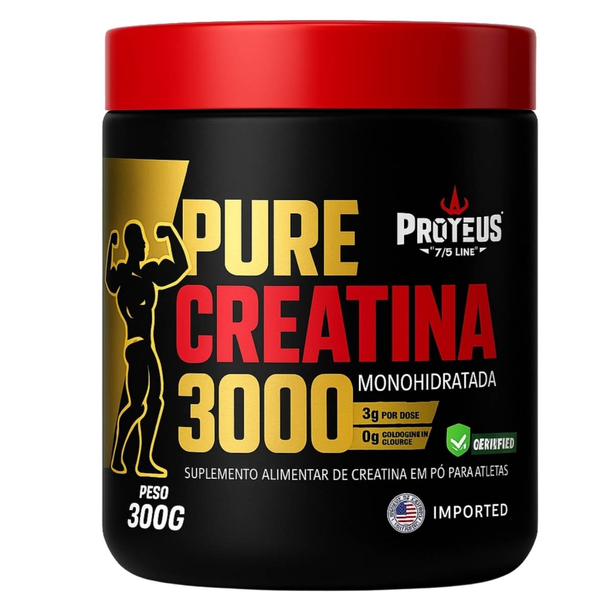 Pure Creatina 3000 - Pote de 300G