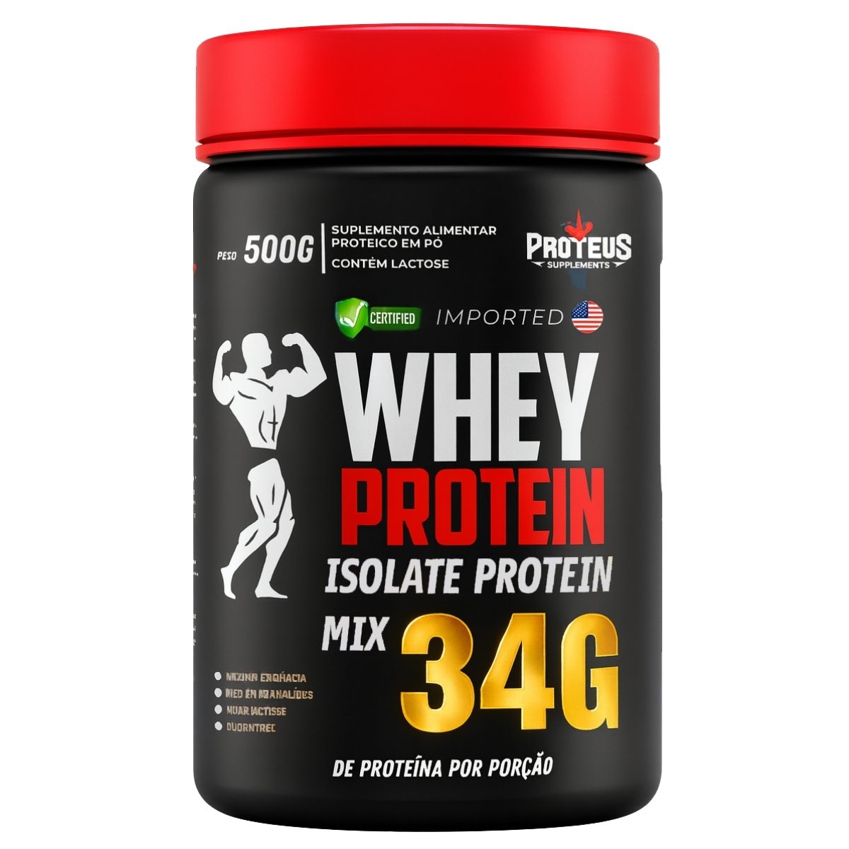 Whey Protein Black Isolado - Pote de 500g