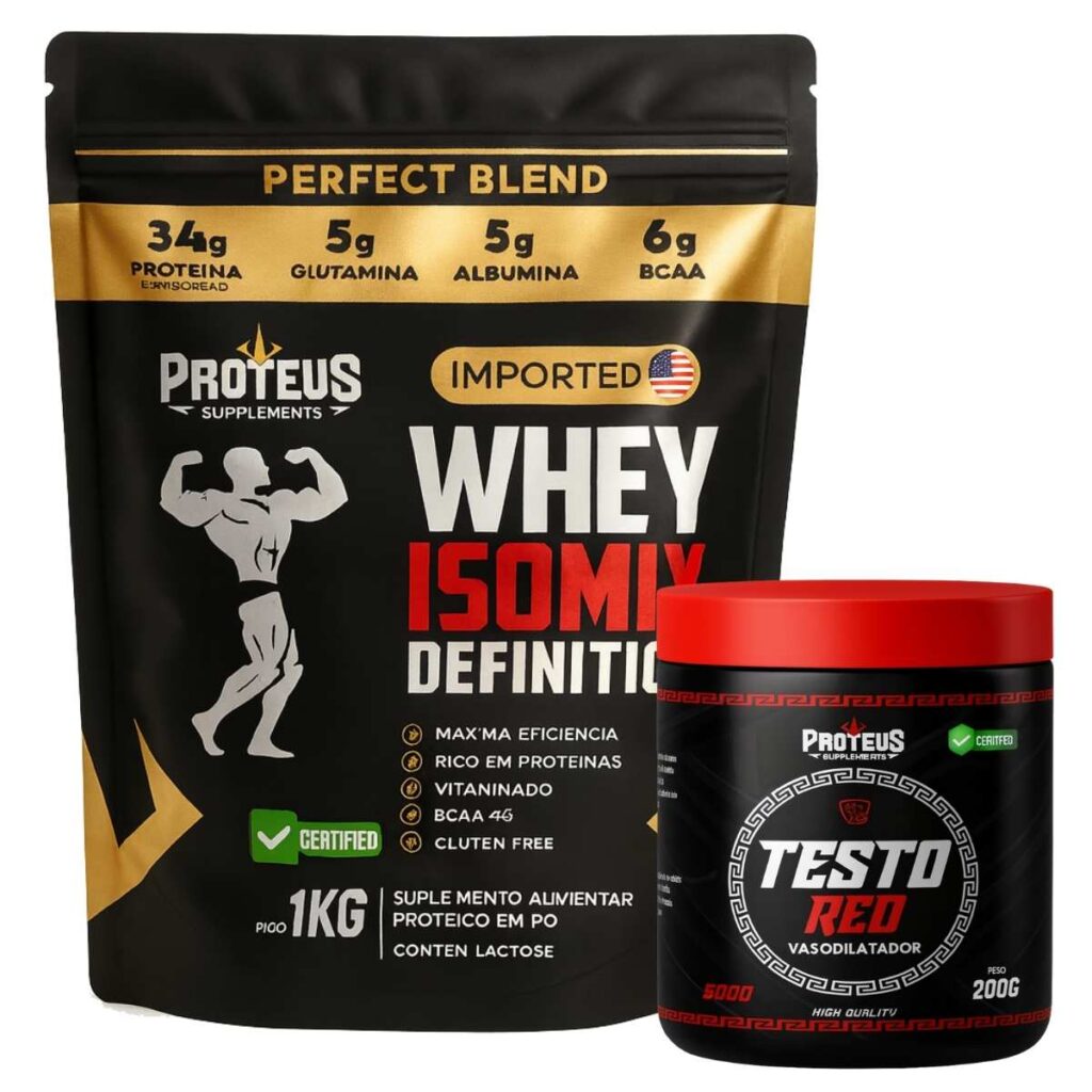 Whey Protein Black Isolado 1kg + Testo Red