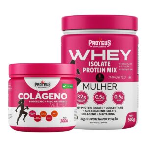 Whey Protein Mulher 500g + Colágeno Hidrolisado com ácido hialurônico