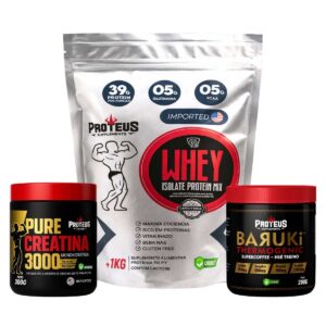 Whey Protein Silver Isolado 1kg + Creatina Monohidratada 100% Pura + Termogênico