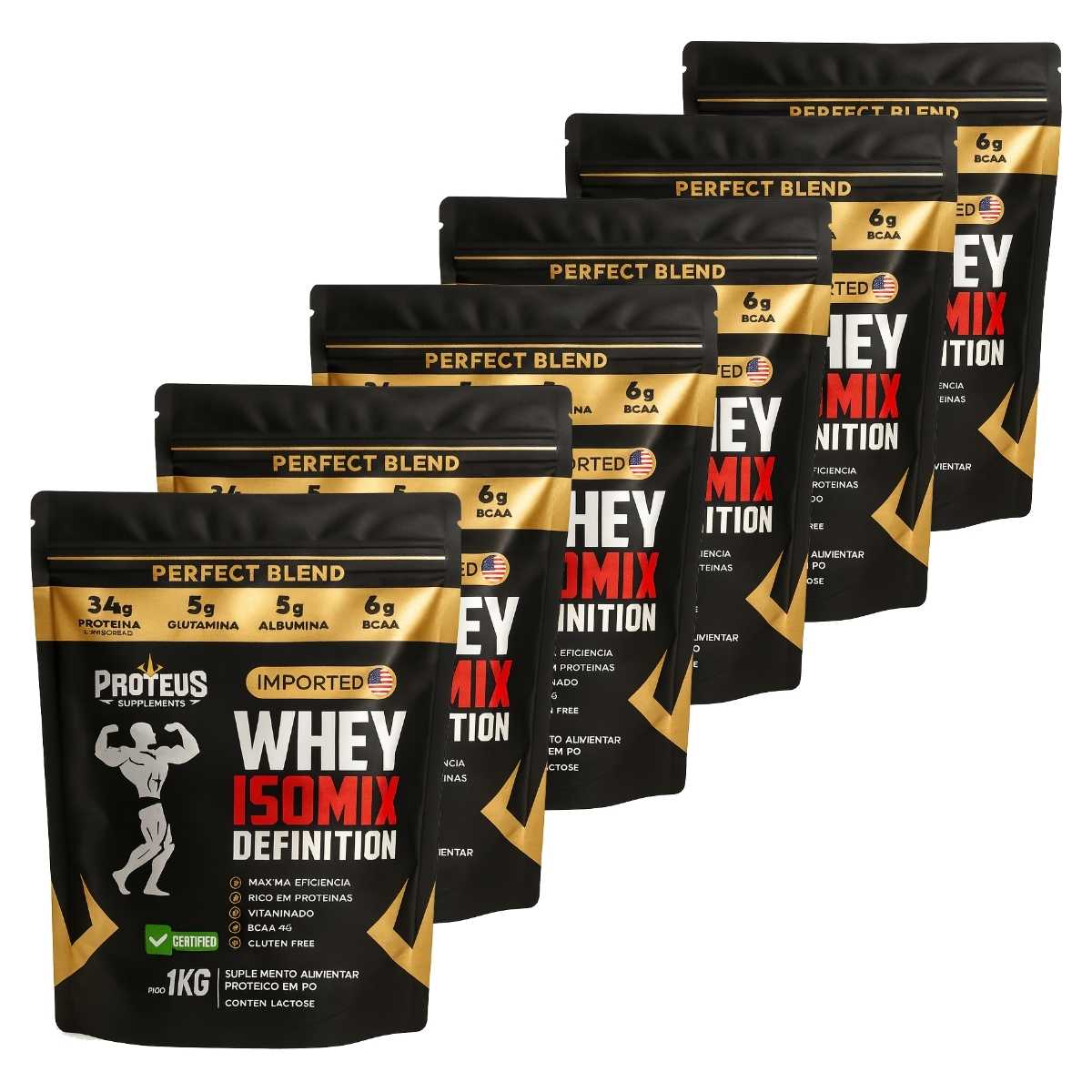 Whey Protein Black Isolado – Perfect Blend – Sachê/Refil  – 6kg