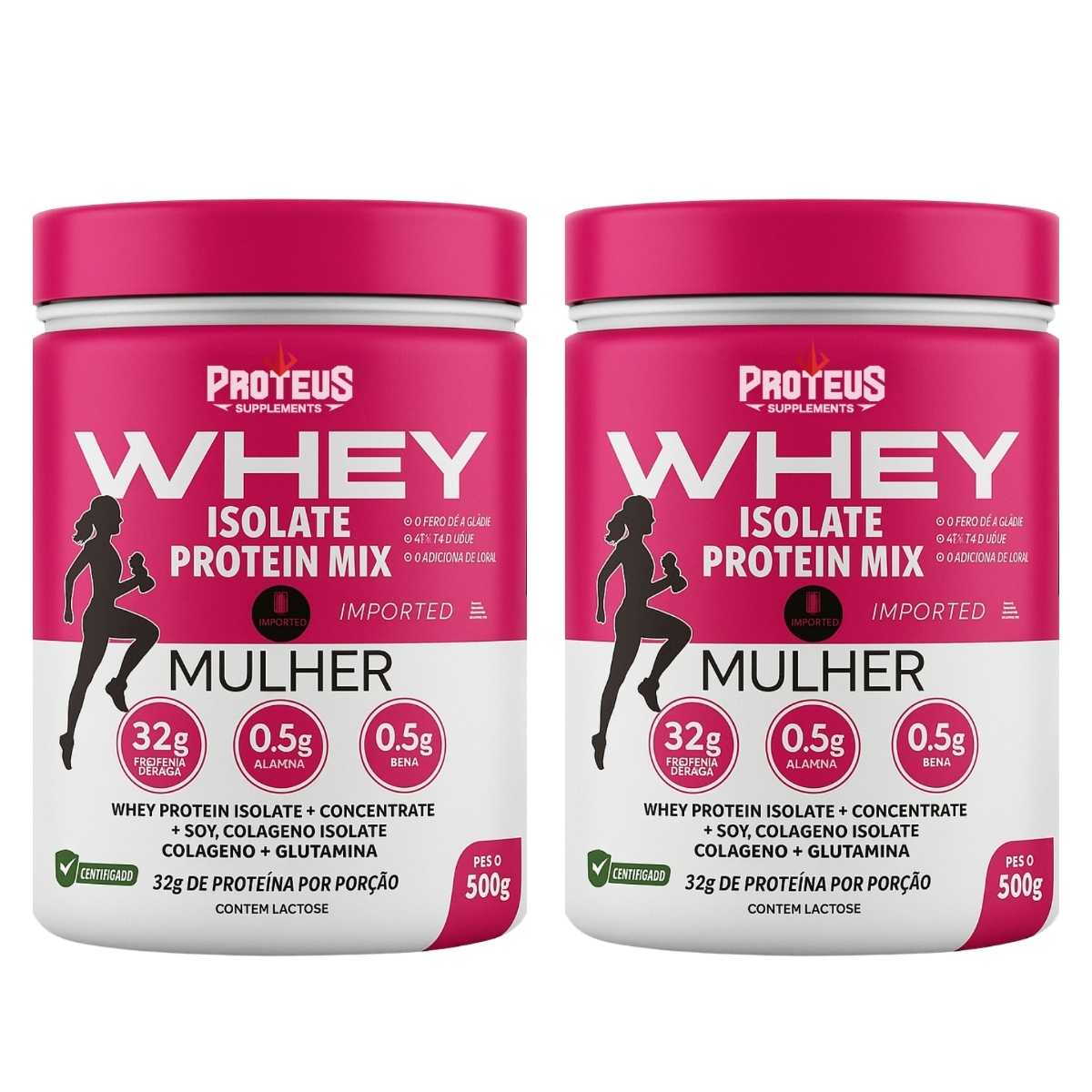 Whey Protein Isolado Mulher – Pote – 1kg
