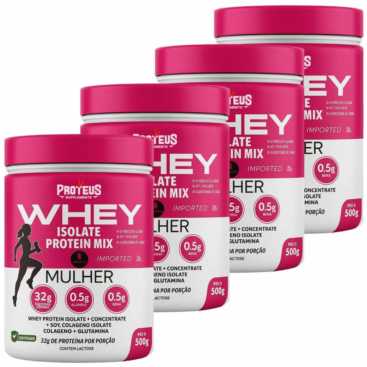 Whey Protein Isolado Mulher – Pote – 2kg